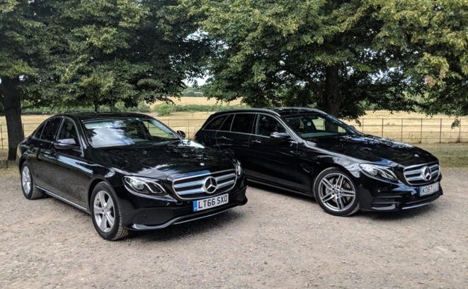 Two Black Mercedes Cars